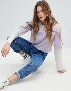 Укороченный лонгслив в стиле колор блок ASOS DESIGN - Мульти