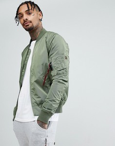 Шалфейно-зеленый бомбер узкого кроя Alpha Industries MA1-TT - Зеленый