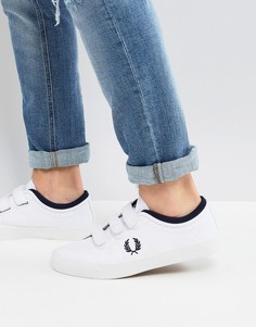 Белые парусиновые кеды с перекрестными ремешками Fred Perry Kendrick - Белый