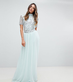 Декорированное платье макси Frock And Frill Tall Premium - Синий
