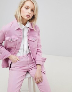 Джинсовая оversize-куртка Only - Розовый