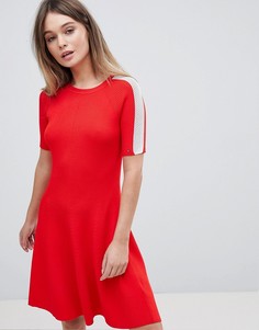 Короткое приталенное платье Tommy Hilfiger - Красный