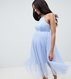 Премиум-платье с юбкой из тюля ASOS DESIGN maternity - Синий