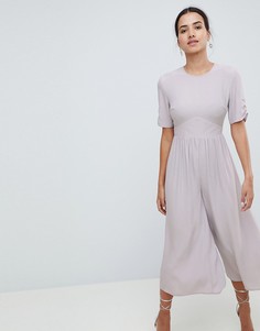 Комбинезон с оборками на рукавах ASOS DESIGN - Серый