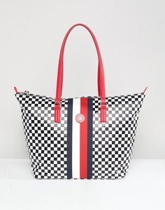 Сумка-тоут с шахматным узором Tommy Hilfiger - Мульти