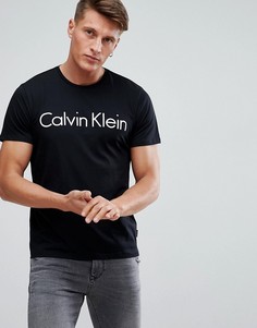 Черная футболка с круглым вырезом и логотипом Calvin Klein - Черный