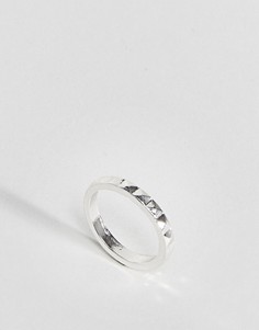 Ограненное кольцо на большой палец ASOS DESIGN - Серебряный
