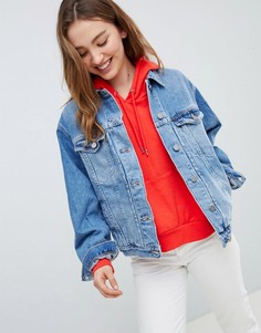 Синяя выбеленная джинсовая куртка ASOS DESIGN - Синий