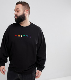 Свитшот с вышивкой Unity ASOS x GLAAD PLUS - Черный