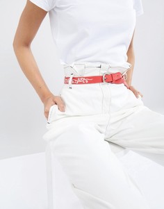 Ремень с вышивкой в стиле вестерн Pieces - Красный