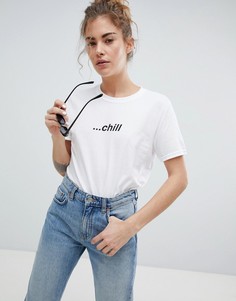 Футболка с принтом Chill Adolescent Clothing - Белый