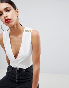 Боди без рукавов ASOS DESIGN - Белый