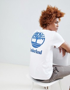 Белая футболка с логотипом на спине Timberland - Белый