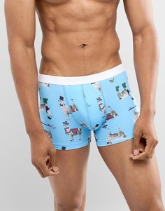 Боксеры-брифы с фотографическим принтом ламы ASOS - Мульти