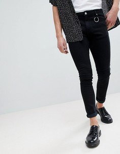 Черные джинсы скинни с кольцами ASOS - Черный