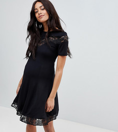 Чайное платье мини с кружевом ASOS DESIGN Maternity - Черный