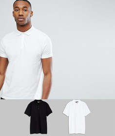 Набор из 2 трикотажных футболок-поло ASOS DESIGN - СКИДКА - Мульти