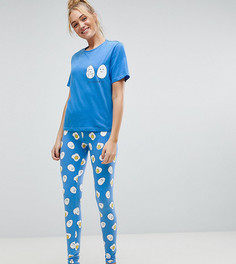 Пижамный комплект ASOS TALL Crack Me Up - Синий