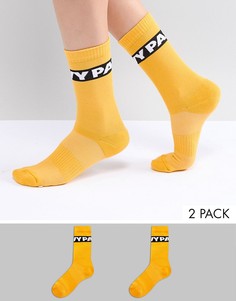 2 пары оранжевых носков с логотипом Ivy Park - Оранжевый