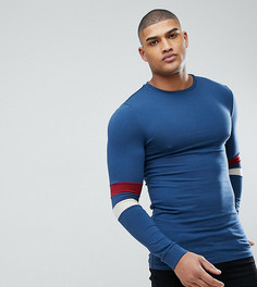 Облегающий лонгслив с контрастными вставками на рукавах ASOS DESIGN Tall - Мульти