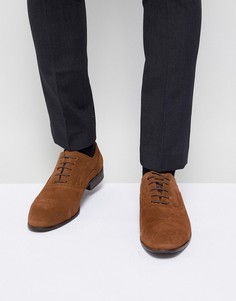 Светло-коричневые замшевые туфли оксфорды River Island - Рыжий