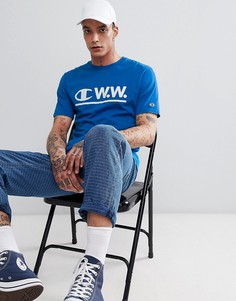 Синяя футболка Champion x Wood Wood - Синий