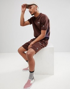 Коричневый свитшот с короткими рукавами Champion x Wood Wood - Красный