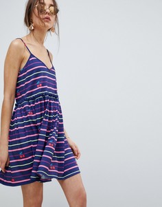 Сарафан с полосками и принтом вишни ASOS DESIGN - Мульти