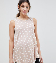 Удлиненный свободный топ без рукавов в горошек ASOS DESIGN Maternity - Мульти