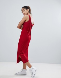 Трикотажное платье с логотипом Calvin Klein Jeans - Красный