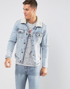 Куртка с искусственным мехом Hollister - Синий
