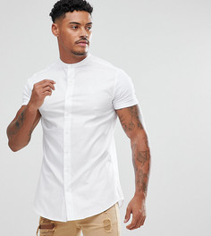 Белая обтягивающая рубашка с трикотажными рукавами SikSilk - Белый