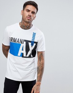 Белая футболка с принтом логотипа Armani Exchange - Белый