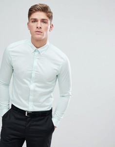 Строгая рубашка скинни мятного цвета Burton Menswear - Зеленый