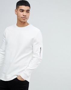 Свитшот цвета слоновой кости с молнией River Island - Кремовый