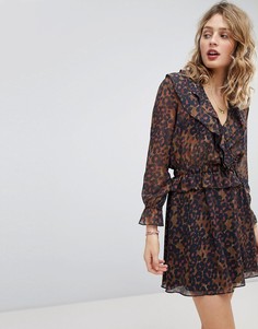 Платье с оборками и эластичной талией Maison Scotch - Мульти