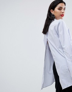 Свободная рубашка в полоску с открытой спиной Sisley - Мульти