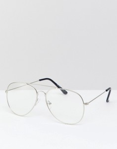 Очки-авиаторы с прозрачными стеклами Reclaimed Vintage Inspired эксклюзивно для ASOS - Золотой