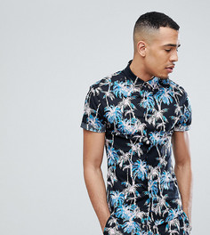 Облегающая рубашка с принтом ASOS DESIGN Tall - Черный