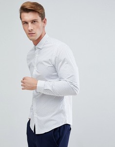Узкая рубашка с принтом пейсли Jack &amp; Jones Premium - Белый