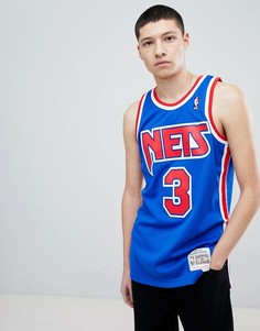 Синяя майка Mitchell &amp; Ness NBA New Jersey - Синий