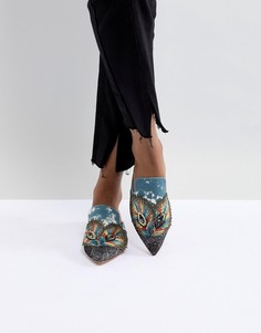 Мюли на плоской подошве с отделкой Kurt Geiger - Мульти