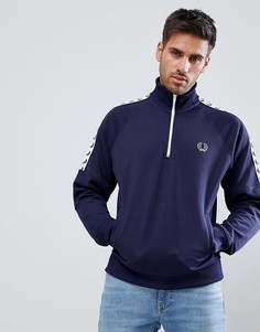 Темно-синяя куртка с отделкой кантом и молнией Fred Perry Sports Authentic - Темно-синий