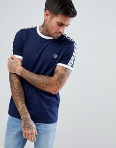 Темно-синяя футболка с отделкой кантом Fred Perry Sports Authentic - Темно-синий