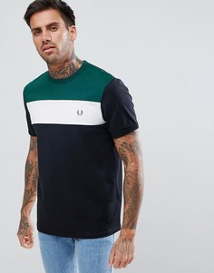 Черная футболка в стиле колор блок Fred Perry Sports Authentic - Черный