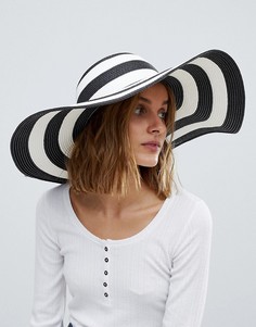 Соломенная шляпа с широкими полями Vero Moda - Черный