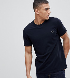 Темно-синяя футболка с круглым вырезом и логотипом Fred Perry - Темно-синий