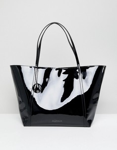 Черная лакированная сумка-тоут Armani Exchange - Черный
