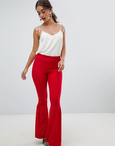 Расклешенные брюки с оборками River Island - Красный