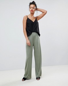 Брюки с широкими штанинами ASOS DESIGN - Зеленый